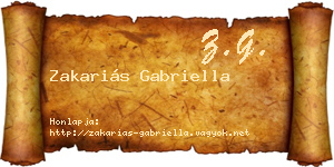 Zakariás Gabriella névjegykártya